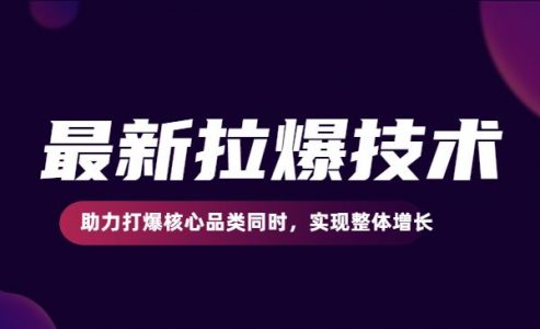 最新拉爆技术，助力打爆核心品类同时，实现整体增长