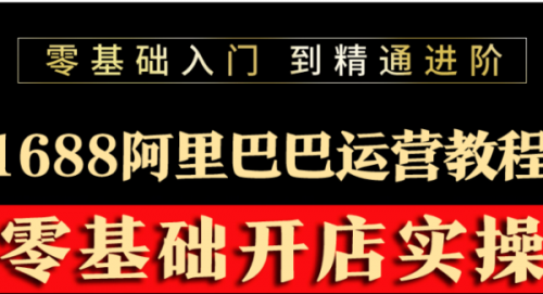 阿里巴巴1688运营推广教程新手开店诚信通装修培训视频