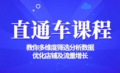 直通车课程，教你多维度筛选分析数据，优化店铺及流量增长