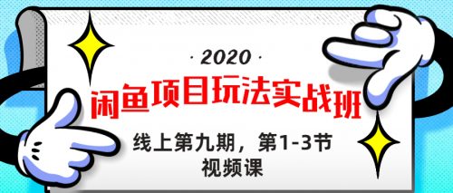 《闲鱼项目玩法实战班 》线上第九期，1-3节完整版