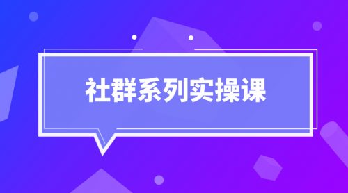 《社群系列实操课》